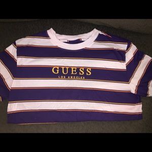 Authentic Purple Striped Guess T-shirt